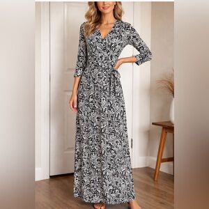 Boden Navy and White Paisley Dress size~ 8P